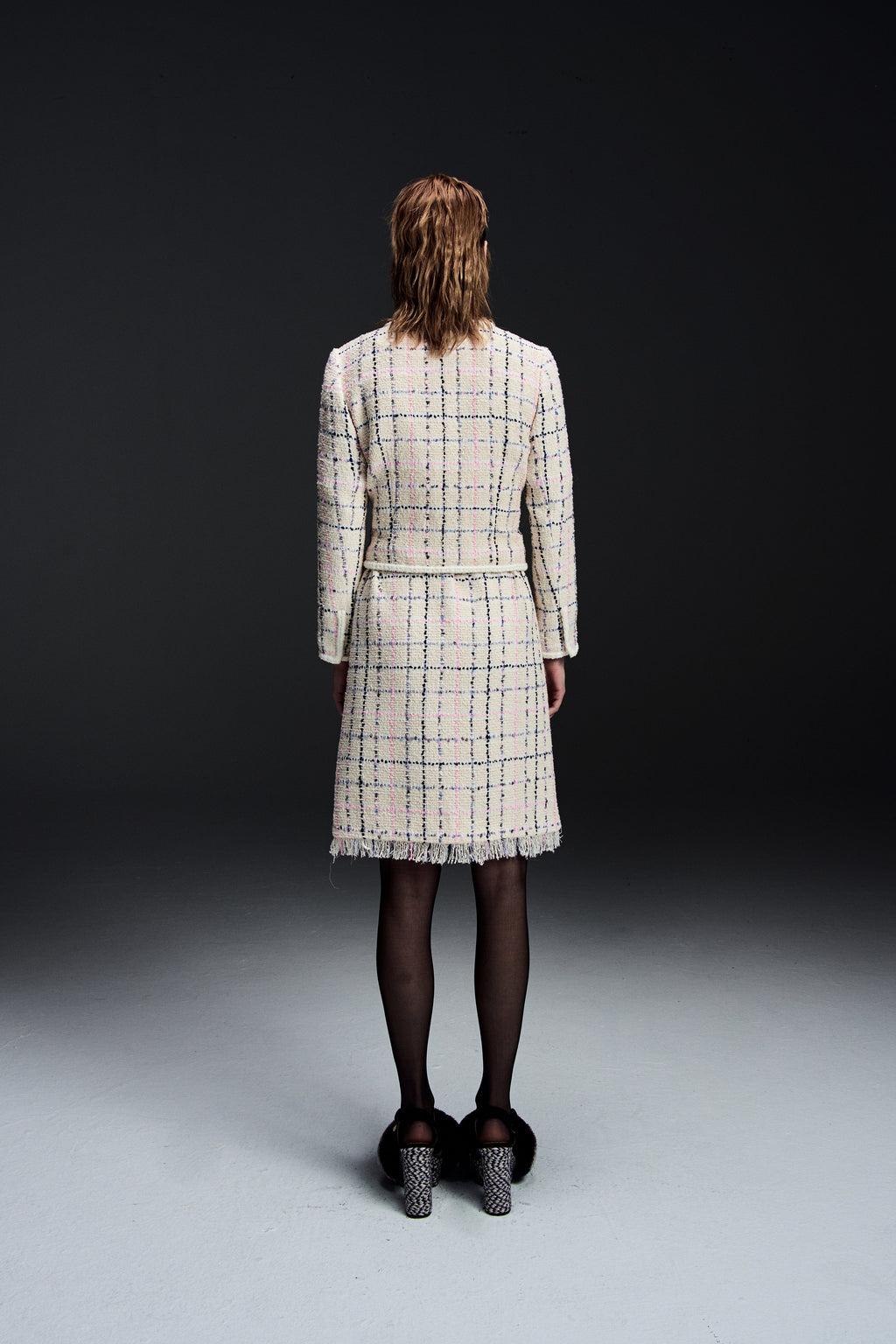 Marion Stylish Tweed Dress