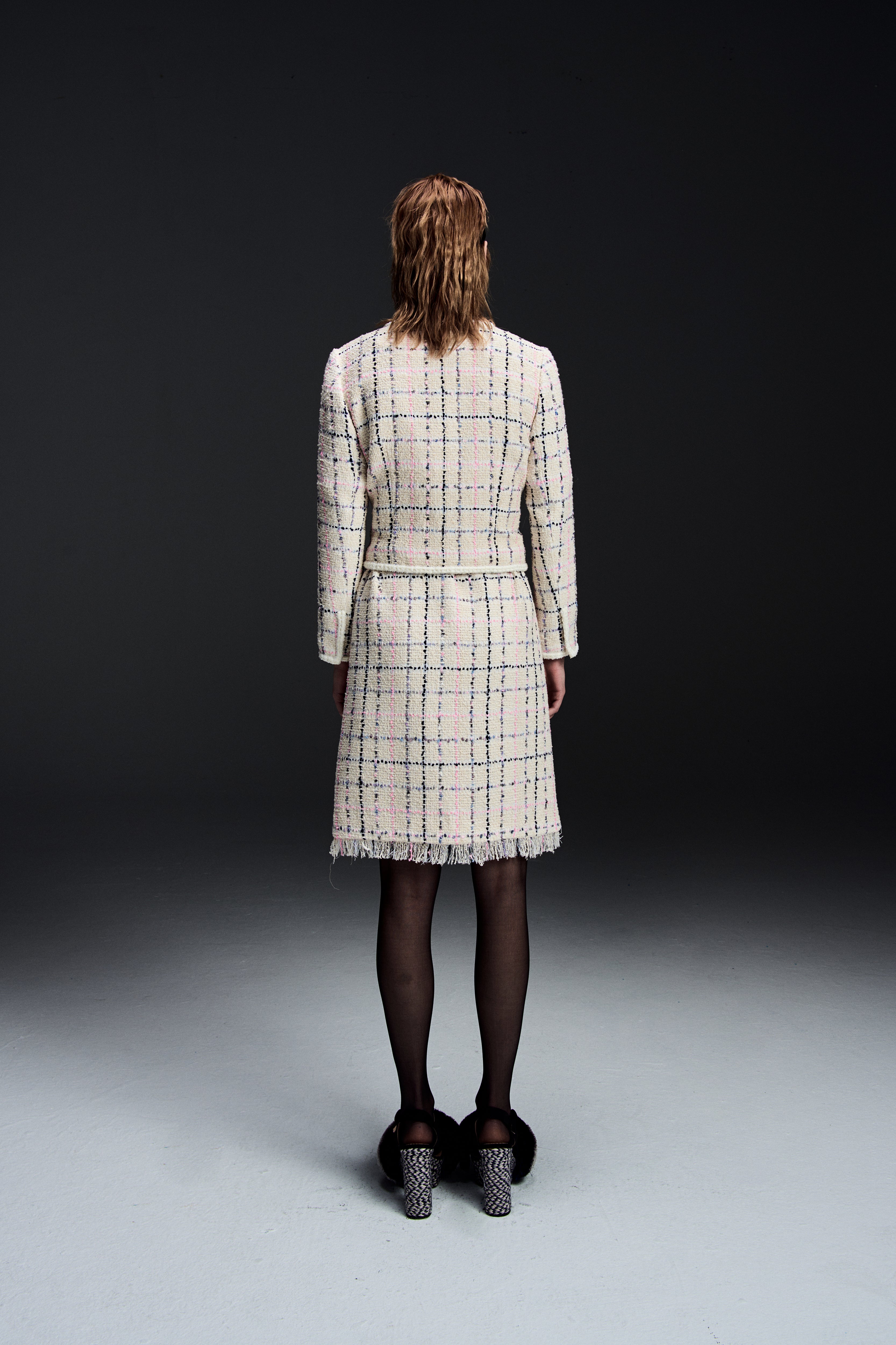 Marion Stylish Tweed Dress